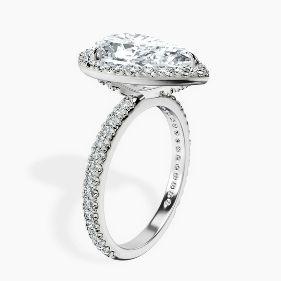 Platinum Klarissa Halo Lab Diamond Eternity Ring standing product image one