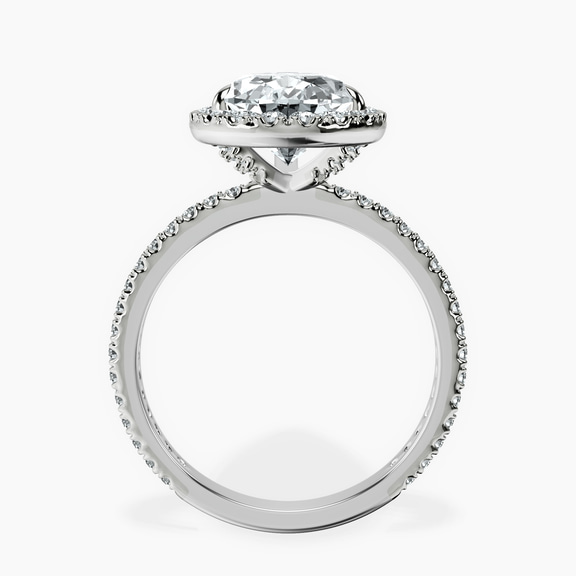 Platinum Klarissa Halo Lab Diamond Eternity Ring side right image one