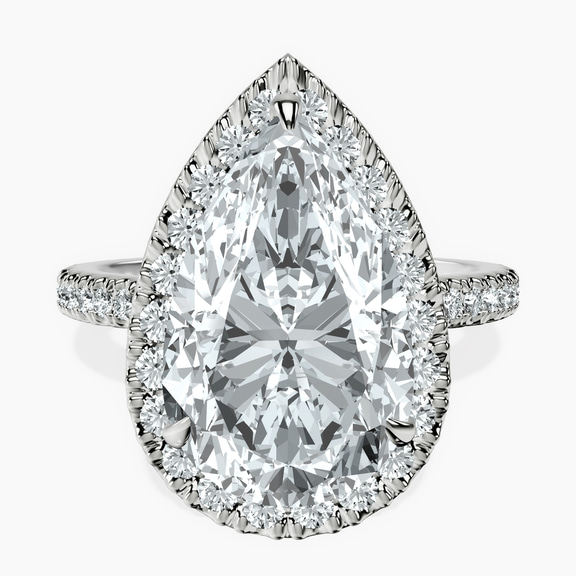 14kt White Gold Klarissa Halo Lab Diamond Eternity Ring front image