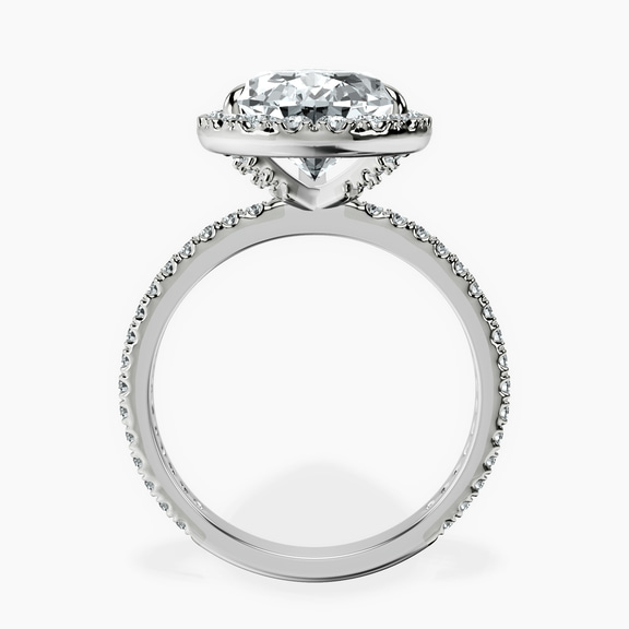 14kt White Gold Klarissa Halo Lab Diamond Eternity Ring side right image one