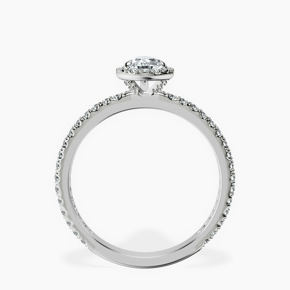 Platinum Klarissa Halo Lab Diamond Eternity Ring side right image one