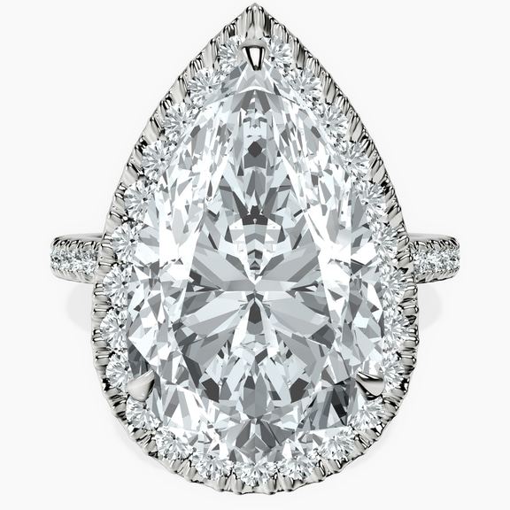 Platinum Klarissa Halo Lab Diamond Eternity Ring front image