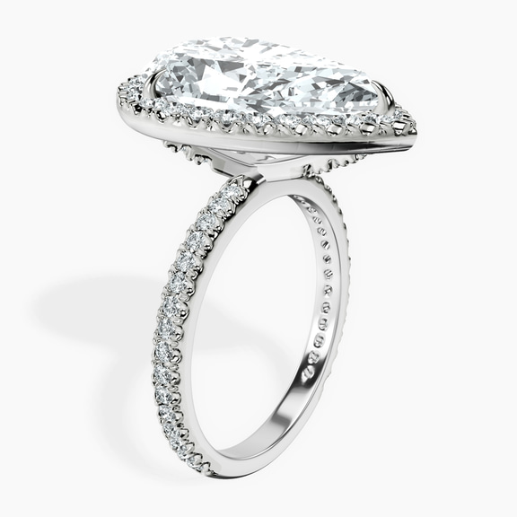 Platinum Klarissa Halo Lab Diamond Eternity Ring standing product image one