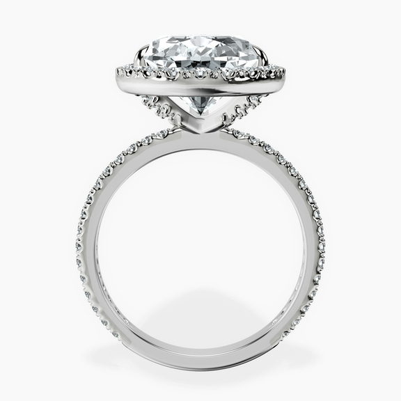 Platinum Klarissa Halo Lab Diamond Eternity Ring side right image one