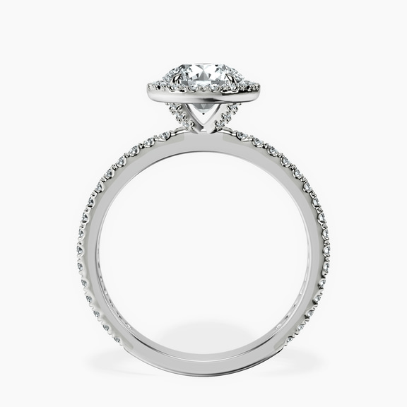 Platinum Klarissa Halo Lab Diamond Eternity Ring side right image one