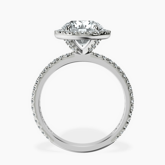 Platinum Klarissa Halo Lab Diamond Eternity Ring side right image one