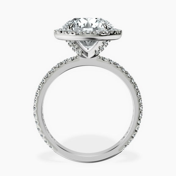 14kt White Gold Klarissa Halo Lab Diamond Eternity Ring side right image one