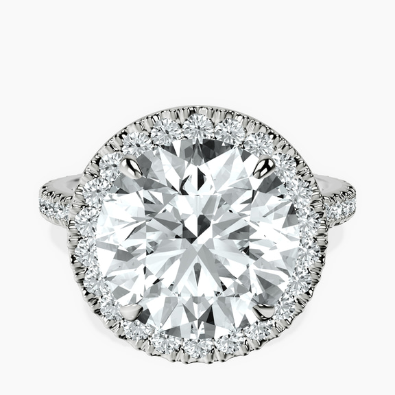 Platinum Klarissa Halo Lab Diamond Eternity Ring front image