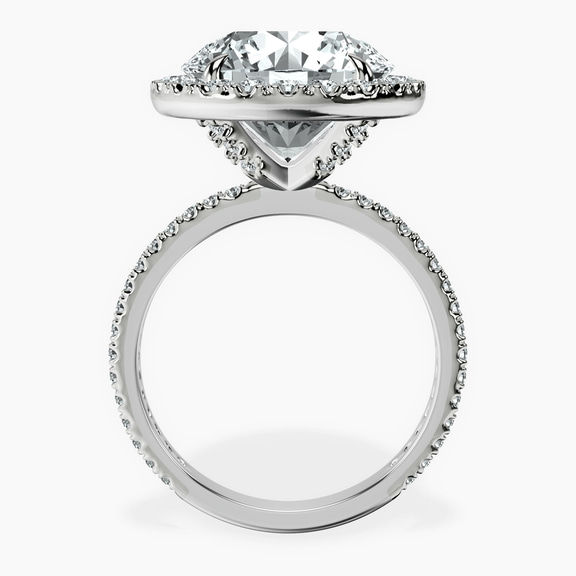 Platinum Klarissa Halo Lab Diamond Eternity Ring side right image one