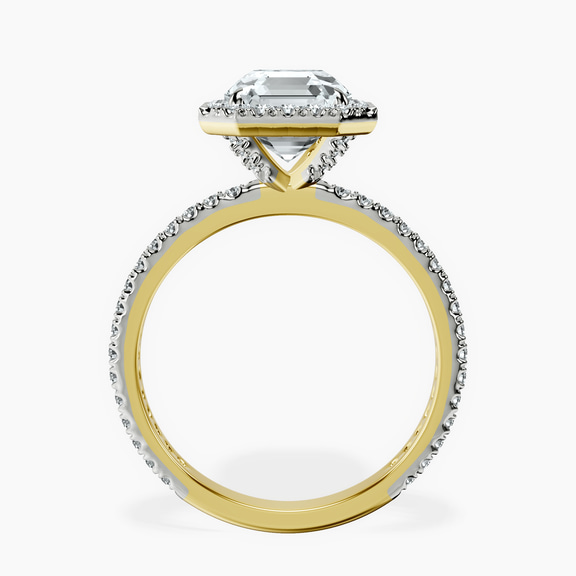 18kt Yellow Gold Klarissa Halo Lab Diamond Eternity Ring side right image one
