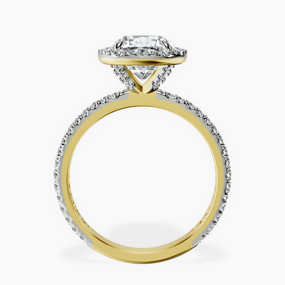 18kt Yellow Gold Klarissa Halo Lab Diamond Eternity Ring side right image one