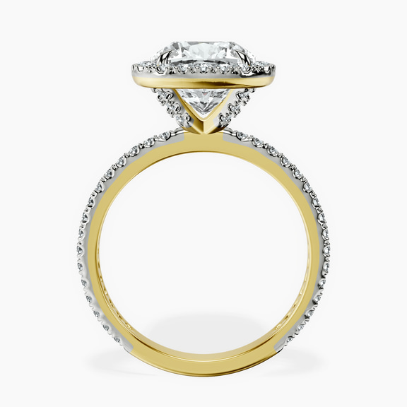 10kt Yellow Gold Klarissa Halo Lab Diamond Eternity Ring side right image one