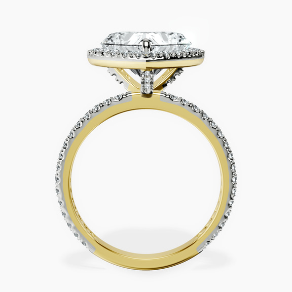 18kt Yellow Gold Klarissa Halo Lab Diamond Eternity Ring side right image one