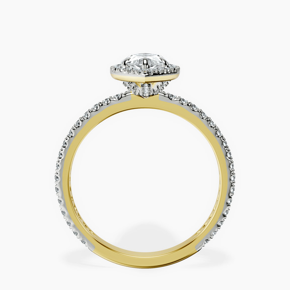 14kt Yellow Gold Klarissa Halo Lab Diamond Eternity Ring side right image one