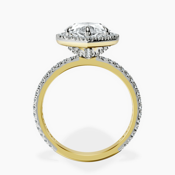14kt Yellow Gold Klarissa Halo Lab Diamond Eternity Ring side right image one