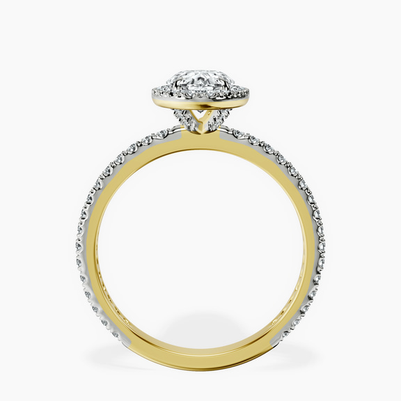 18kt Yellow Gold Klarissa Halo Lab Diamond Eternity Ring side right image one