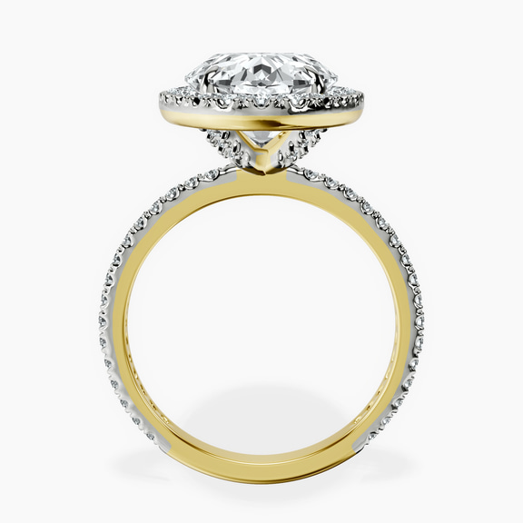 18kt Yellow Gold Klarissa Halo Lab Diamond Eternity Ring side right image one