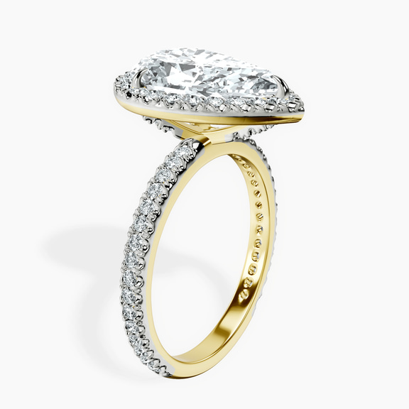 14kt Yellow Gold Klarissa Halo Lab Diamond Eternity Ring standing product image one