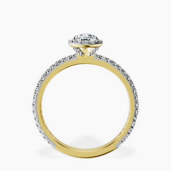 14kt Yellow Gold Klarissa Halo Lab Diamond Eternity Ring side right image one