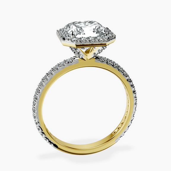 18kt Yellow Gold Klarissa Halo Lab Diamond Eternity Ring side right image one