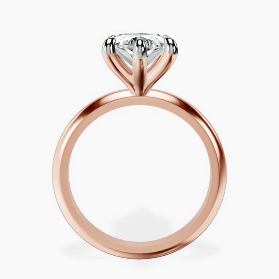 10kt Rose Gold Alora Six Prong Solitaire Lab Diamond Ring side right image one
