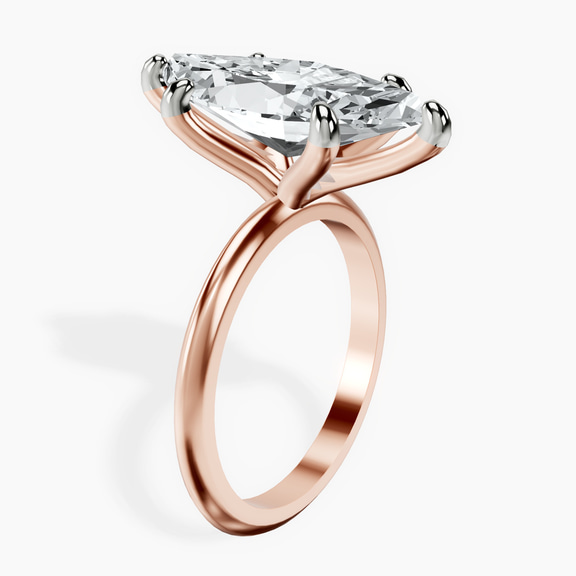 18kt Rose Gold Alora Six Prong Solitaire Lab Diamond Ring standing product image one