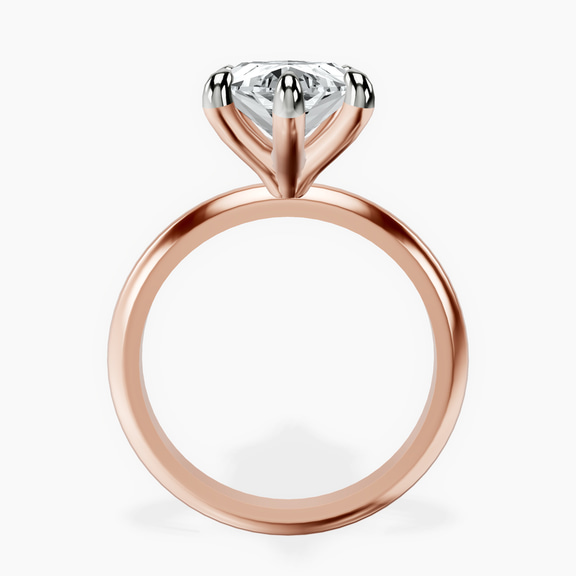 18kt Rose Gold Alora Six Prong Solitaire Lab Diamond Ring side right image one