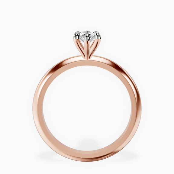 10kt Rose Gold Alora Six Prong Solitaire Lab Diamond Ring side right image one