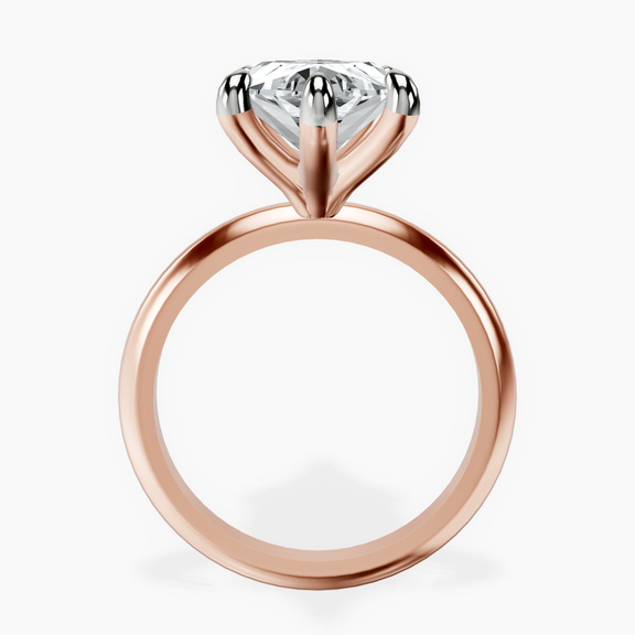 14kt Rose Gold Alora Six Prong Solitaire Lab Diamond Ring side right image one