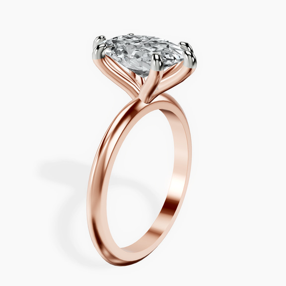 18kt Rose Gold Alora Six Prong Solitaire Lab Diamond Ring standing product image one