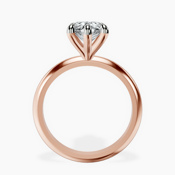 18kt Rose Gold Alora Six Prong Solitaire Lab Diamond Ring side right image one