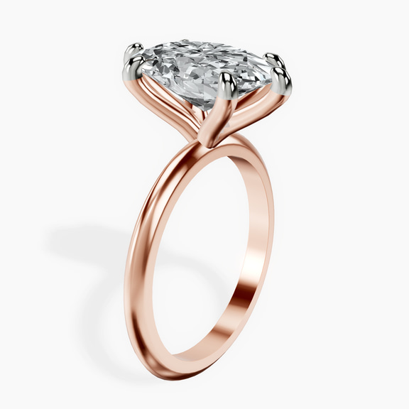 18kt Rose Gold Alora Six Prong Solitaire Lab Diamond Ring standing product image one