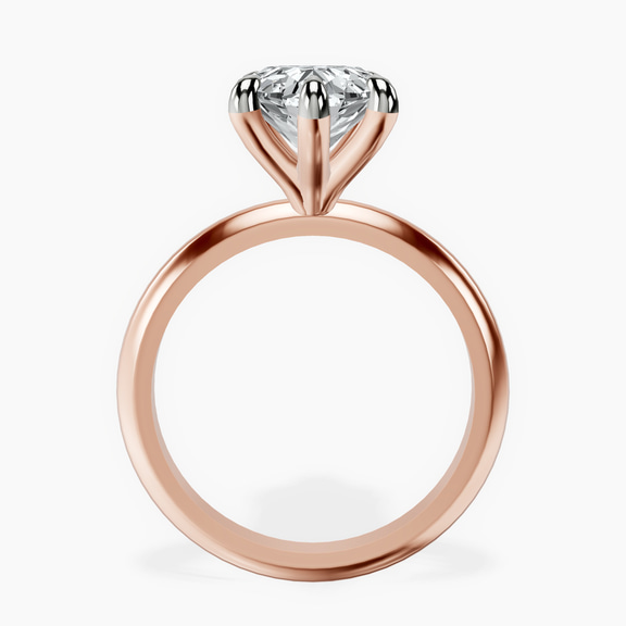 18kt Rose Gold Alora Six Prong Solitaire Lab Diamond Ring side right image one