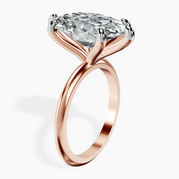 10kt Rose Gold Alora Six Prong Solitaire Lab Diamond Ring standing product image one