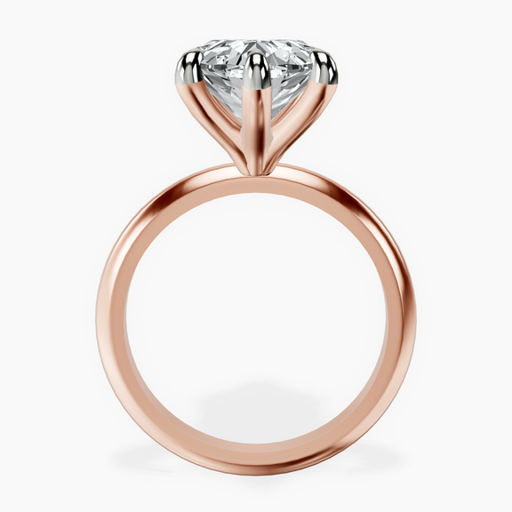 10kt Rose Gold Alora Six Prong Solitaire Lab Diamond Ring side right image one