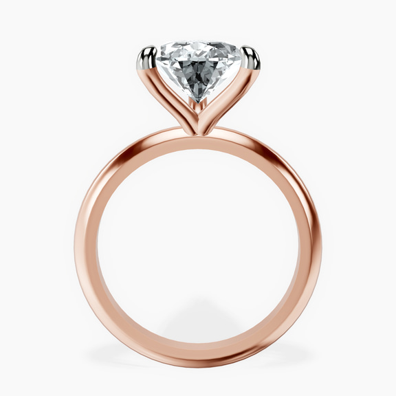 18kt Rose Gold Alora Six Prong Solitaire Lab Diamond Ring side right image one