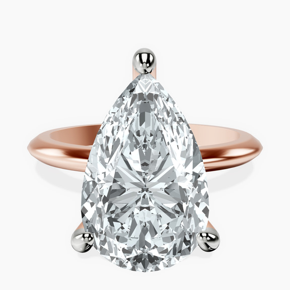 10kt Rose Gold Alora Six Prong Solitaire Lab Diamond Ring front image