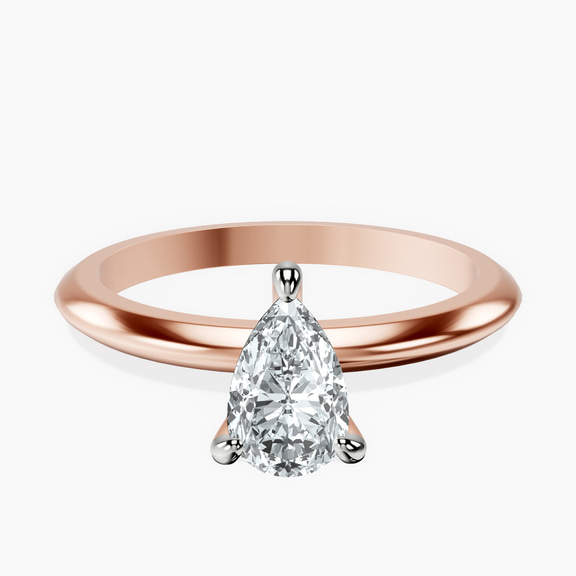 10kt Rose Gold Alora Six Prong Solitaire Lab Diamond Ring front image