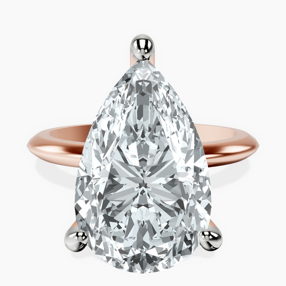 14kt Rose Gold Alora Six Prong Solitaire Lab Diamond Ring front image