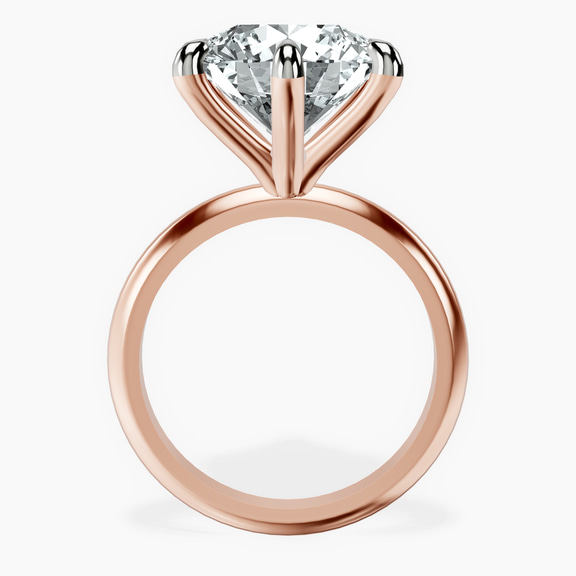 14kt Rose Gold Alora Six Prong Solitaire Lab Diamond Ring side right image one