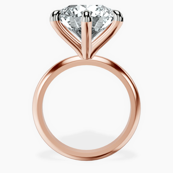 18kt Rose Gold Alora Six Prong Solitaire Lab Diamond Ring side right image one