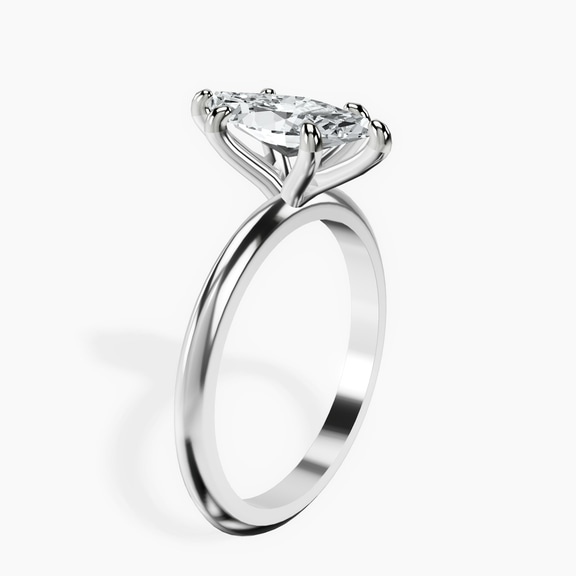 Platinum Alora Six Prong Solitaire Lab Diamond Ring standing product image one