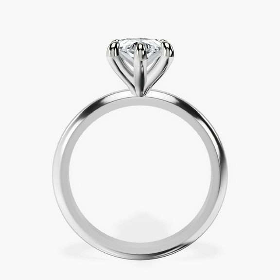 10kt White Gold Alora Six Prong Solitaire Lab Diamond Ring side right image one