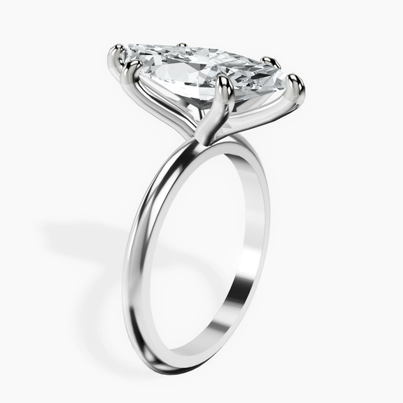 Platinum Alora Six Prong Solitaire Lab Diamond Ring standing product image one