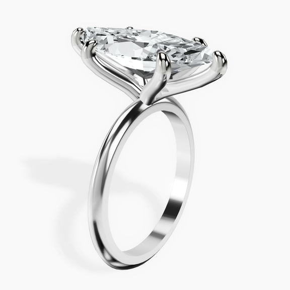 Platinum Alora Six Prong Solitaire Lab Diamond Ring standing product image one