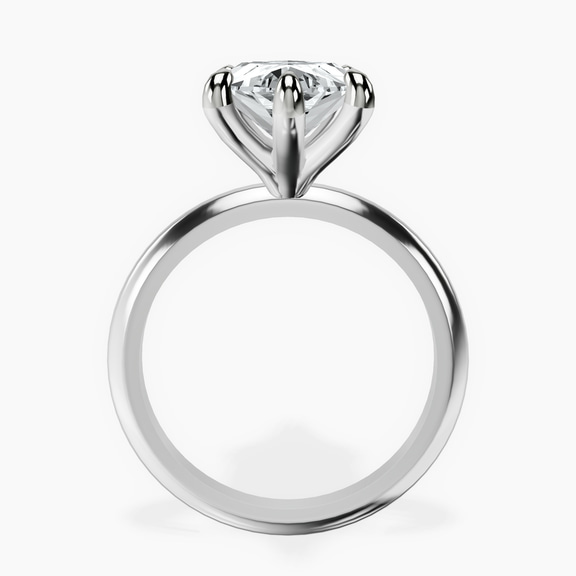 Platinum Alora Six Prong Solitaire Lab Diamond Ring side right image one
