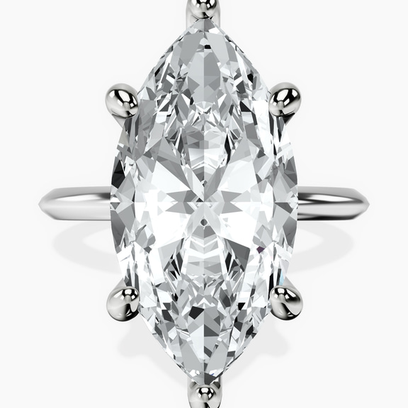 14kt White Gold Alora Six Prong Solitaire Lab Diamond Ring front image