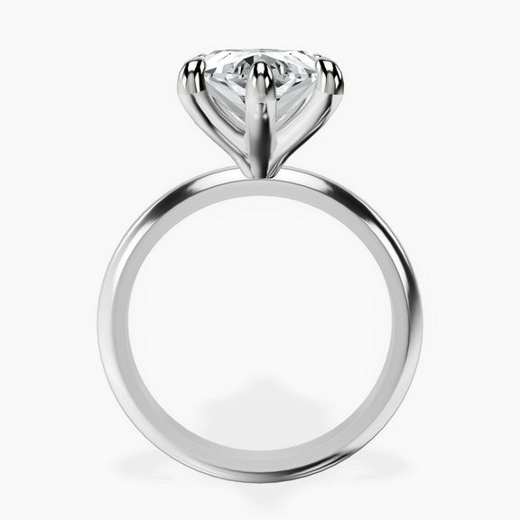 14kt White Gold Alora Six Prong Solitaire Lab Diamond Ring side right image one