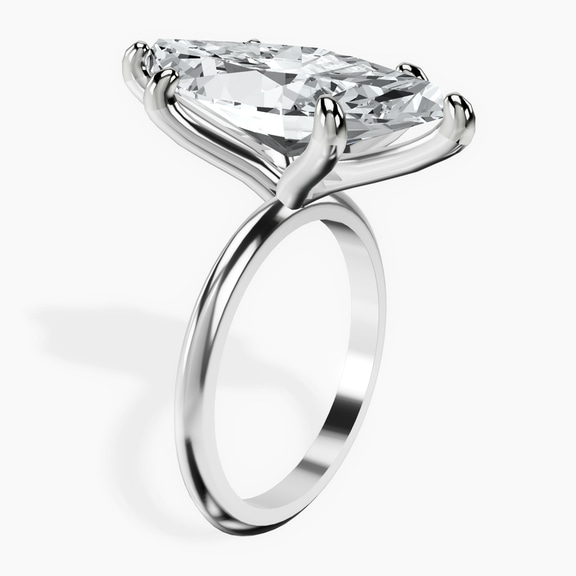 14kt White Gold Alora Six Prong Solitaire Lab Diamond Ring standing product image one