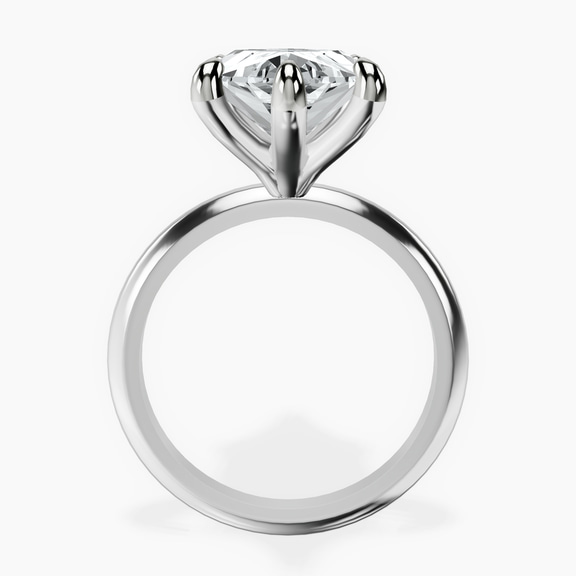 14kt White Gold Alora Six Prong Solitaire Lab Diamond Ring side right image one